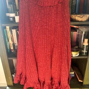 Heavy Knit Anthropologie Midi sweater skirt